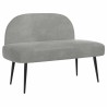 Banc rembourré avec dossier Gris clair 110 x 60 x 76 cm Velours 634837634837