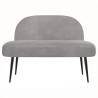Banc rembourré avec dossier Gris clair 110 x 60 x 76 cm Velours 634837634837