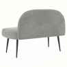 Banc rembourré avec dossier Gris clair 110 x 60 x 76 cm Velours 634837634837