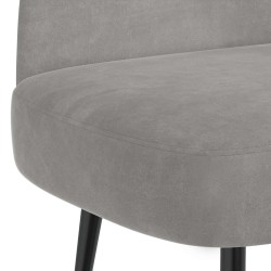 Banc rembourré avec dossier Gris clair 110 x 60 x 76 cm Velours 634837634837