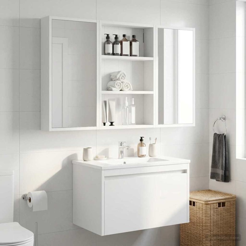 Armoire murale de salle de bain Blanc 40 x 10 x 60,5 cm 634838634838