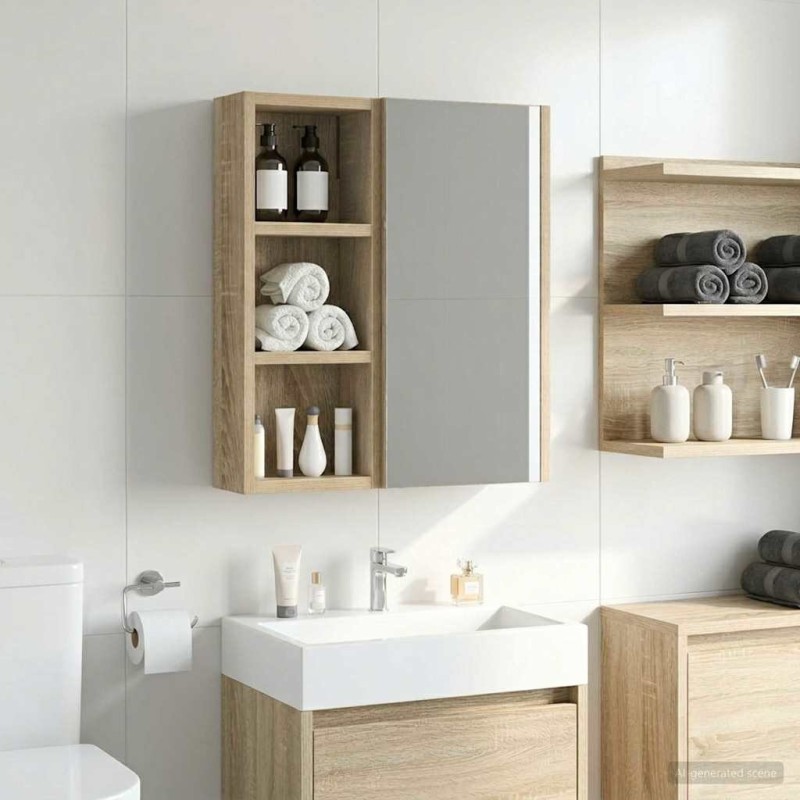 Armoire murale de salle de bain Chêne Sonoma 20 x 10 x 50 cm 634840634840
