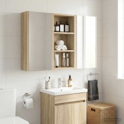 Armoire murale de salle de bain Chêne Sonoma 30 x 16 x 62,5 cm 634842634842