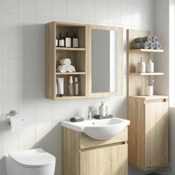 Armoire murale de salle de bain Chêne Sonoma 30 x 16 x 62,5 cm 634842634842