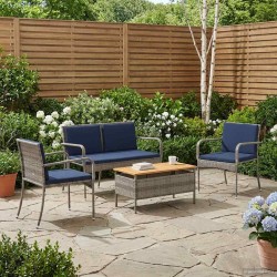 Ensemble de jardin avec coussin acier 635707635707