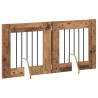 Porte de chien pliable avec supports 2 pcs Bois ancien 120,5 cm 635710635710