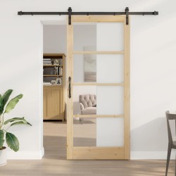 Porte coulissante ORKDAL Naturel et Noir 93 x 211 cm 635714635714