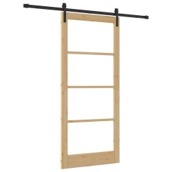Porte coulissante ORKDAL Naturel et Noir 93 x 211 cm 635714635714