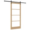 Porte coulissante Naturel et Noir 93 x 211 cm 635727635727