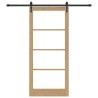 Porte coulissante Naturel et Noir 93 x 211 cm 635727635727