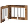 Porte de chien pliable avec supports 2 pcs Bois ancien 160,5 cm 635731635731