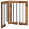 Porte de chien pliable avec supports 2 pcs Bois ancien 160,5 cm 635732635732