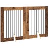 Porte de chien pliable avec supports 2 pcs Bois ancien 160,5 cm 635732635732
