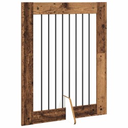 Porte de chien pliable avec supports 2 pcs Bois ancien 160,5 cm 635732635732