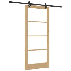 Porte coulissante ORKDAL Naturel et Noir 93 x 211 cm 635734635734