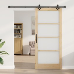 Porte coulissante ORKDAL Naturel et Noir 93 x 211 cm 635734635734