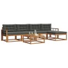 Ensemble de canapés d'extérieur 6 pcs Naturel et Anthracite 635737635737