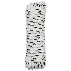 Corde de bateau 9 m 1.2 Blanc et noir Polyester 635740635740