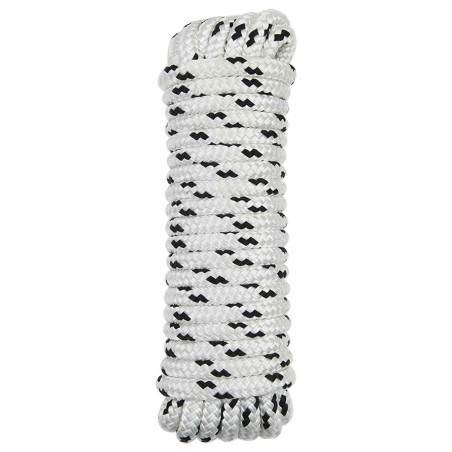 Corde de bateau 9 m 1.2 Blanc et noir Polyester 635740635740