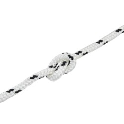 Corde de bateau 9 m 1.2 Blanc et noir Polyester 635740635740
