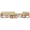 Ensemble de canapés d'extérieur 6 pcs Naturel et Beige 635741635741