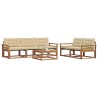 Ensemble de canapés d'extérieur 6 pcs Naturel et Beige 635741635741
