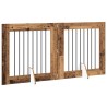 Porte de chien pliable avec supports 2 pcs Bois ancien 160,5 cm 635746635746