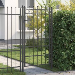 Porte de Clôture HORST 100 x 175 cm métal Noir Verrouillable 635747635747