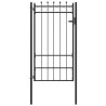 Porte de Clôture HORST 100 x 175 cm métal Noir Verrouillable 635747635747