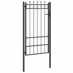 Porte de Clôture HORST 100 x 175 cm métal Noir Verrouillable 635747635747