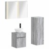 Ensemble de mobilier de salle de bain 4 pcs Sonoma gris 635751635751