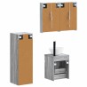 Ensemble de mobilier de salle de bain 4 pcs Sonoma gris 635751635751