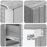 Ensemble de mobilier de salle de bain 4 pcs Sonoma gris 635751635751