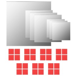 Ensemble de miroirs muraux carrés 7 pcs Verre 635752635752