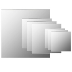 Ensemble de miroirs muraux carrés 7 pcs Verre 635752635752