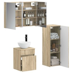 Ensemble de mobilier de salle de bain 4 pcs Chêne Sonoma 635753635753