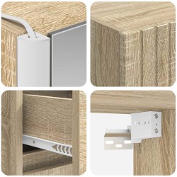 Ensemble de mobilier de salle de bain 4 pcs Chêne Sonoma 635753635753