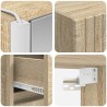 Ensemble de mobilier de salle de bain 4 pcs Chêne Sonoma 635753635753