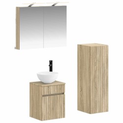 Ensemble de mobilier de salle de bain 4 pcs Chêne Sonoma 635754635754