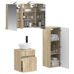 Ensemble de mobilier de salle de bain 4 pcs Chêne Sonoma 635754635754
