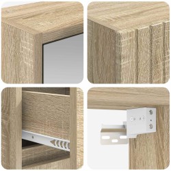 Ensemble de mobilier de salle de bain 4 pcs Chêne Sonoma 635754635754
