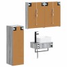 Ensemble de mobilier de salle de bain 4 pcs Sonoma gris 635755635755