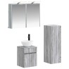 Ensemble de mobilier de salle de bain 4 pcs Sonoma gris 635756635756