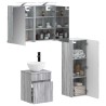 Ensemble de mobilier de salle de bain 4 pcs Sonoma gris 635756635756