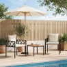 Ensemble de meubles d'extérieur 3 pcs Marron et crème blanche 635757635757
