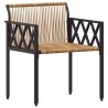 Ensemble de meubles d'extérieur 3 pcs Marron et crème blanche 635757635757