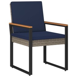 Ensemble de meubles d'extérieur 3 pcs Gris et bleu marine 635758635758