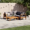 Salon de jardin avec coussins 4 pcs bois d'acacia massif 635759635759