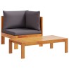 Salon de jardin avec coussins 4 pcs bois d'acacia massif 635759635759