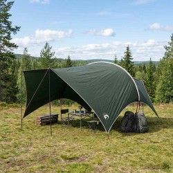 Tarp de camping résistant à l'eau Vert armée 550 x 400 x 230 cm 635760635760
